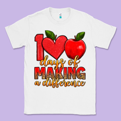 100 Days Of Making A Difference Classic Tee Designed By Artiststas