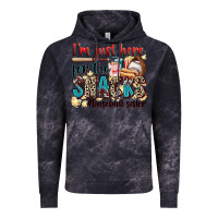 Cloud Black i'm just here for the snacks #baseball sister Vintage Hoodie - Zillion Design Studio