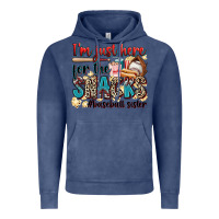 Vintage Denim i'm just here for the snacks #baseball sister Vintage Hoodie - Zillion Design Studio