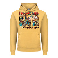 Vintage Mustard i'm just here for the snacks #baseball sister Vintage Hoodie - Zillion Design Studio