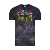 Cloud Black merry christmas stitch Vintage Tee - AdoDesignShop