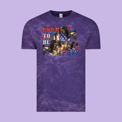 Born To Be Free 4th Of July Vintage Tee Designed By Cowgirlartshop
