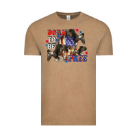 Vintage Coffee Born to be free 4th of july Vintage Tee - CowGirlArtShop