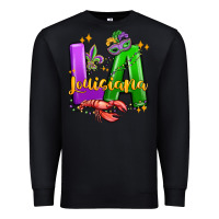 Black louisiana mardi gras Premium Sweatshirt - MaliasSmallBusiness