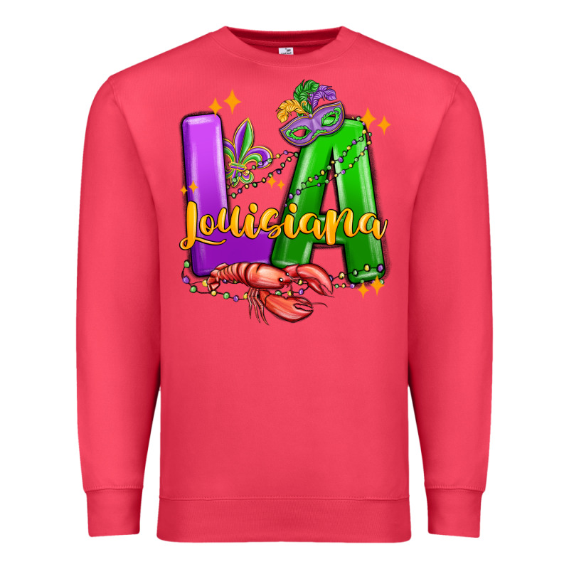 Louisiana Mardi Gras Premium Sweatshirt by MaliasSmallBusiness | Teevron