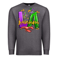 Charcoal Heather louisiana mardi gras Premium Sweatshirt - MaliasSmallBusiness