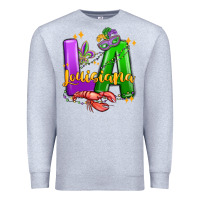 Heather Grey louisiana mardi gras Premium Sweatshirt - MaliasSmallBusiness