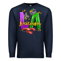 Navy louisiana mardi gras Premium Sweatshirt - MaliasSmallBusiness