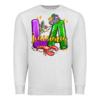 Oatmeal Heather louisiana mardi gras Premium Sweatshirt - MaliasSmallBusiness