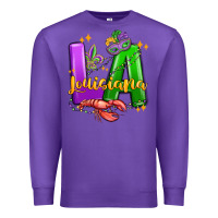 Purple louisiana mardi gras Premium Sweatshirt - MaliasSmallBusiness