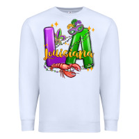 White louisiana mardi gras Premium Sweatshirt - MaliasSmallBusiness