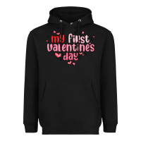 Black my first valentines day Heavyweight Hoodie - MaliasSmallBusiness