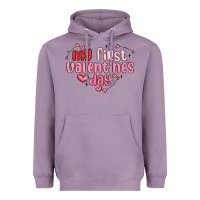 Lavender my first valentines day Heavyweight Hoodie - MaliasSmallBusiness