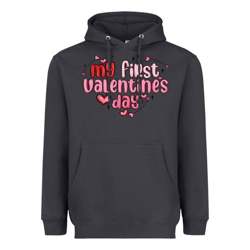 My First Valentines Day Heavyweight Hoodie by MaliasSmallBusiness | Teevron