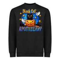 Black Black Cat Apothecary Heavyweight Sweatshirt - texasbilliewilder