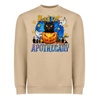 Mushroom Black Cat Apothecary Heavyweight Sweatshirt - texasbilliewilder