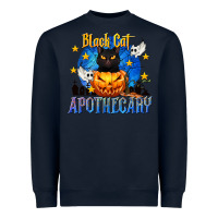 Navy Black Cat Apothecary Heavyweight Sweatshirt - texasbilliewilder