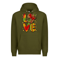 Army Green love juneteenth Premium Hoodie - LillyAllenDesigns
