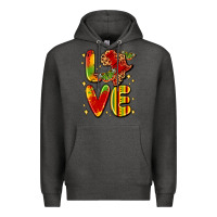 Charcoal Heather love juneteenth Premium Hoodie - LillyAllenDesigns