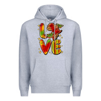 Heather Grey love juneteenth Premium Hoodie - LillyAllenDesigns