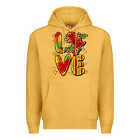 Mustard love juneteenth Premium Hoodie - LillyAllenDesigns