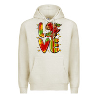 Oatmeal Heather love juneteenth Premium Hoodie - LillyAllenDesigns