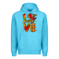Ocean Blue love juneteenth Premium Hoodie - LillyAllenDesigns