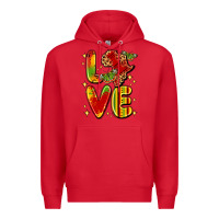 Red love juneteenth Premium Hoodie - LillyAllenDesigns
