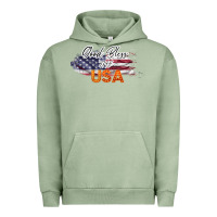 Pigment Oil Green God Bless The USA Urban Hoodie - Bettercallsaul