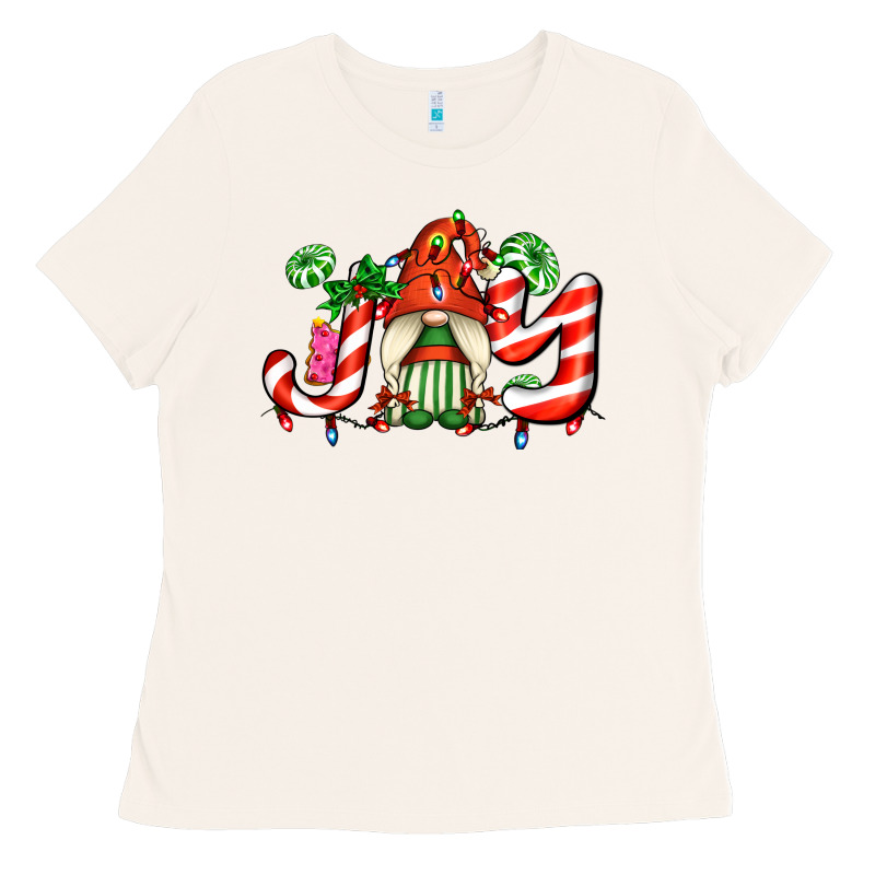 Joy With Gnomes And Christmas Cookie And Candies Ladies Tee by AdoDesignShop | Teevron