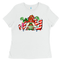 White joy with gnomes and christmas cookie and candies Ladies Tee - AdoDesignShop