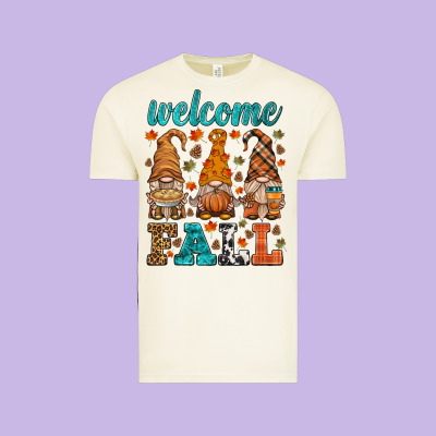 Welcome Fall Gnome Vintage Tee Designed By Hra Design Shop