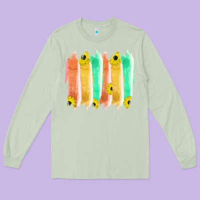 Western Color Farm Life Brush Strokes Long Sleeve Tee Designed By Bettercallsaul