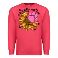Cardinal life is better with dogs Premium Sweatshirt - NancyCooperArtShop
