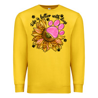 Lemon life is better with dogs Premium Sweatshirt - NancyCooperArtShop
