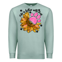 Seafoam life is better with dogs Premium Sweatshirt - NancyCooperArtShop