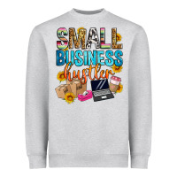 Heather Grey small business hustler Heavyweight Sweatshirt - Zillion Design Studio