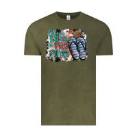 Vintage Olive life is better in fılp flops Vintage Tee - SublimationCraftShop