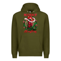 Army Green merry christmas boots hat rope Premium Hoodie - AdoDesignShop