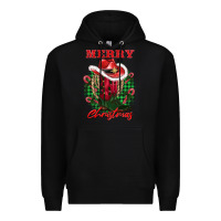 Black merry christmas boots hat rope Premium Hoodie - AdoDesignShop