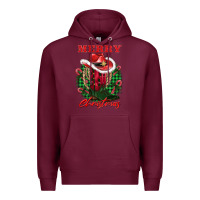 Burgundy merry christmas boots hat rope Premium Hoodie - AdoDesignShop