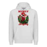 Dove Grey merry christmas boots hat rope Premium Hoodie - AdoDesignShop