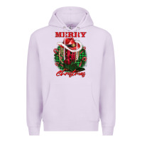 Lilac merry christmas boots hat rope Premium Hoodie - AdoDesignShop