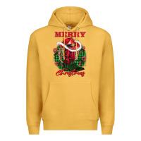 Mustard merry christmas boots hat rope Premium Hoodie - AdoDesignShop