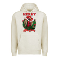 Oatmeal Heather merry christmas boots hat rope Premium Hoodie - AdoDesignShop
