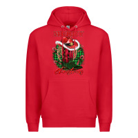 Red merry christmas boots hat rope Premium Hoodie - AdoDesignShop