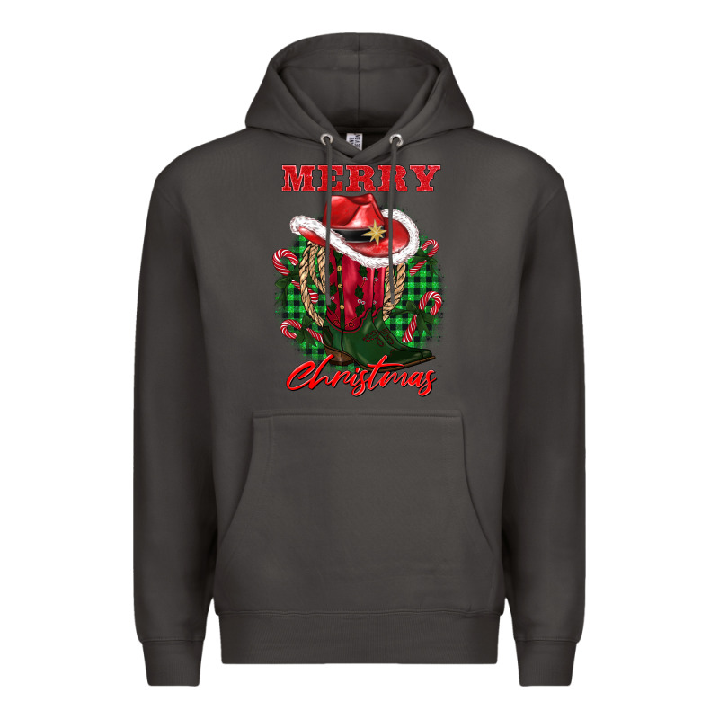 Merry Christmas Boots Hat Rope Premium Hoodie by AdoDesignShop | Teevron