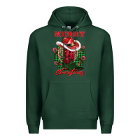Sports Green merry christmas boots hat rope Premium Hoodie - AdoDesignShop