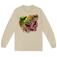 Mushroom bat halloween patch Long Sleeve Tee - BundleAndBundleShop