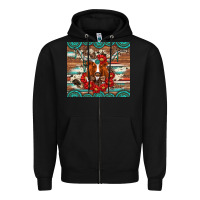 Black longhorn with gemstone Zipper Hoodie - Artiststas